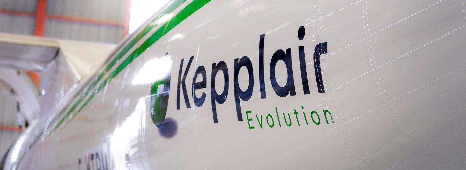 Photograph of the Kepplair 72 in a hangar